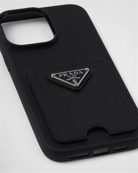 prada phone case iphone 15 pro|Saffiano leather cover for iPhone 15 Pro Max .